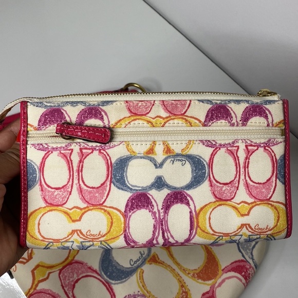 Authentic coach bag and wallet multicoloured canvas - Picture 4 of 14